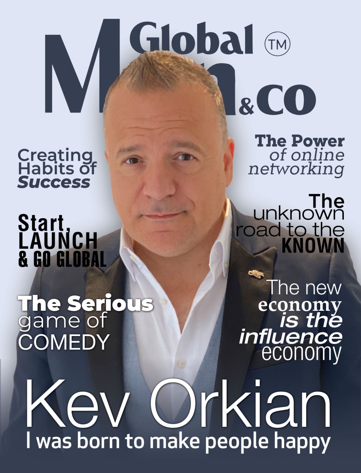 Kev Orkian Global Man Co Magazine Cover